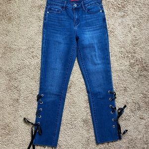 BWOT Guess Skinny Lace Jeans Dark Blue